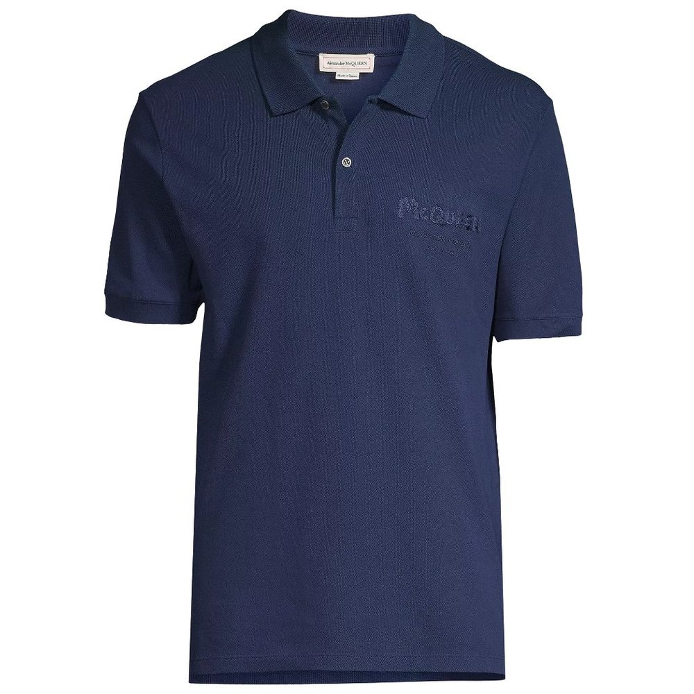 SOLD - Alexander McQueen Embroidered Graffiti Logo Polo Shirt